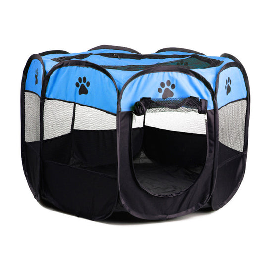 Bhxteng Portable Folding Pet Tent Octagonal Cage for Outdoor Big Dogs House Animals & Pet Supplies > Pet Supplies > Dog Supplies > Dog Houses Bhxteng 17.72" x 12.99" x 1.57" Sky Blue 