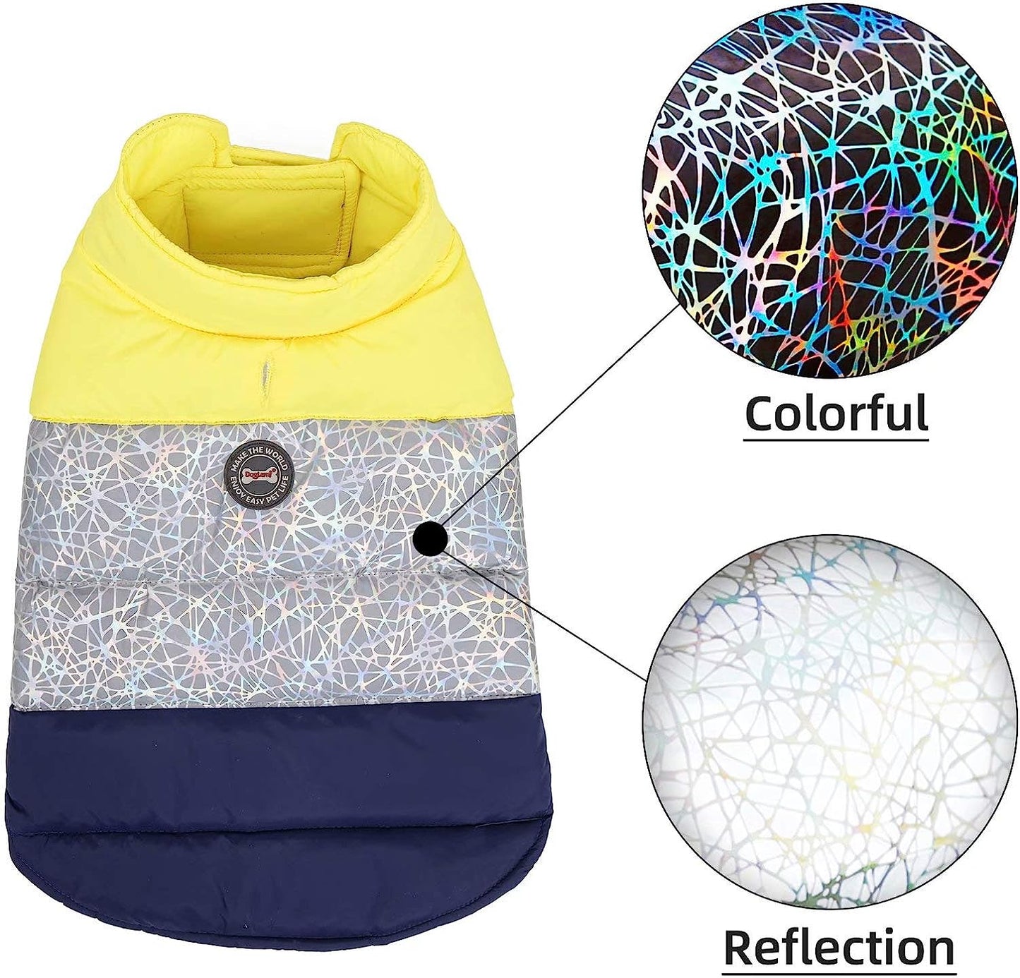 Double Sides Dog Vest Coat Winter Waterproof Colorful Pet Jacket for Small Medium Large Dogs (L, Green) Animals & Pet Supplies > Pet Supplies > Dog Supplies > Dog Apparel Besda   