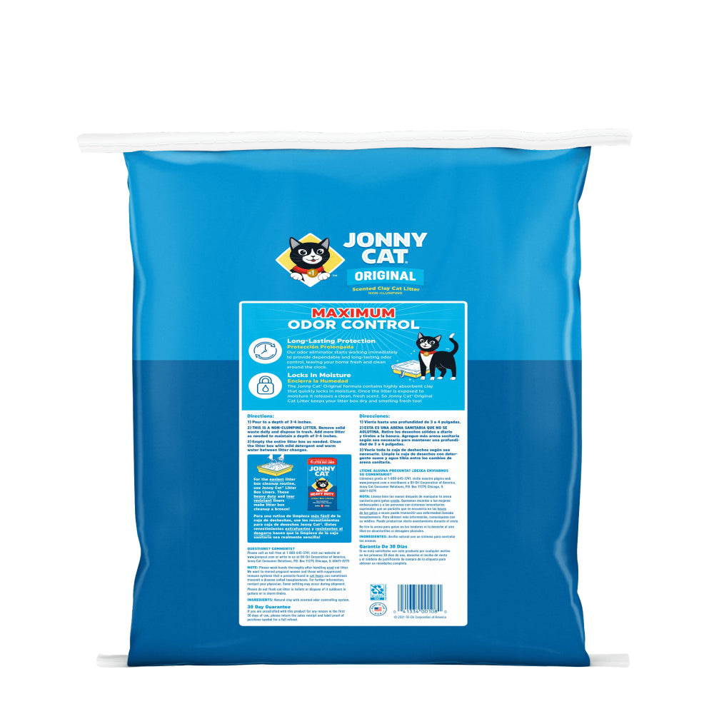 Jonny Cat Original NonClumping Clay Cat Litter, 20 Lb Bag KOL PET