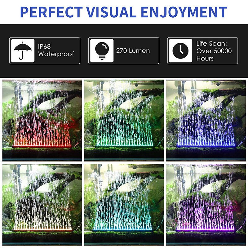 Gonex Waterproof Aquarium Colorful 5050 LED Light 24-Button Remote Control Underwater Submersible Light Bar Animals & Pet Supplies > Pet Supplies > Fish Supplies > Aquarium Lighting Gonex   