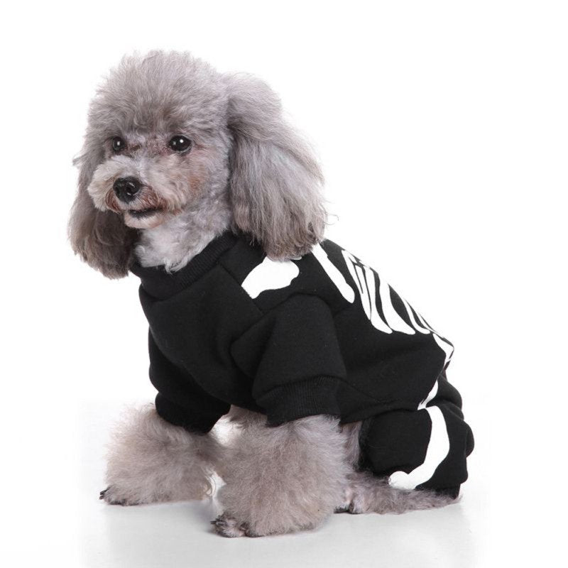 Pet Dogs Jumpsuit Halloween Skeleton Dog Hoodies, Costumes Clothes Apparel for Puppy Dog Cat, XL Animals & Pet Supplies > Pet Supplies > Cat Supplies > Cat Apparel JANDEL   