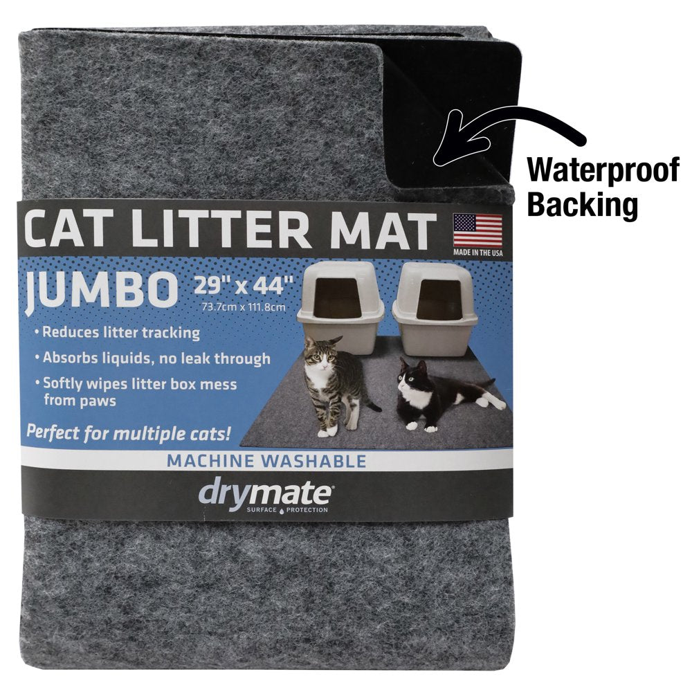 Drymate Cat Litter Mat Jumbo 100% Phthalate Free and BPA Free Safe Kitty Litter Mats, Reduces Litter Tracking, Soft Material for Paws (Machine Washable) Animals & Pet Supplies > Pet Supplies > Cat Supplies > Cat Litter Box Mats RPM, INC.   