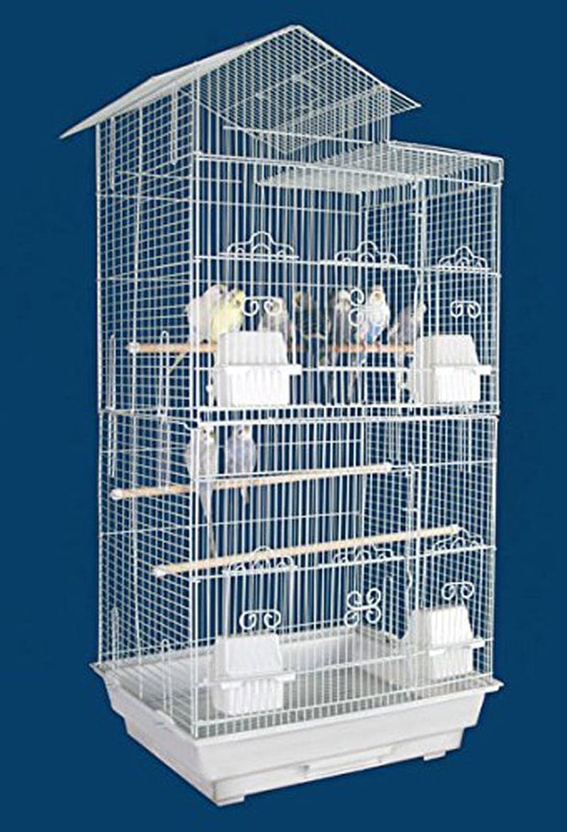 63" Large Bird Flight House Parrot Home with Removable Rolling Stand Breeding Travel Cage with Side Nesting Doors for Aviary Budgie Canary Parakeet Cockatiel Lovebird Finches Animals & Pet Supplies > Pet Supplies > Bird Supplies > Bird Cages & Stands Mcage   