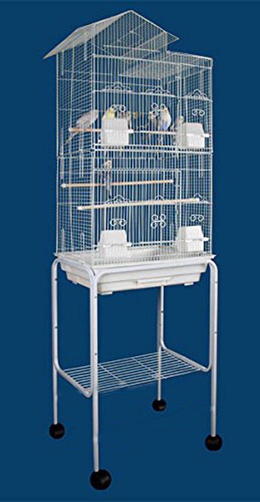 63" Large Bird Flight House Parrot Home with Removable Rolling Stand Breeding Travel Cage with Side Nesting Doors for Aviary Budgie Canary Parakeet Cockatiel Lovebird Finches Animals & Pet Supplies > Pet Supplies > Bird Supplies > Bird Cages & Stands Mcage   