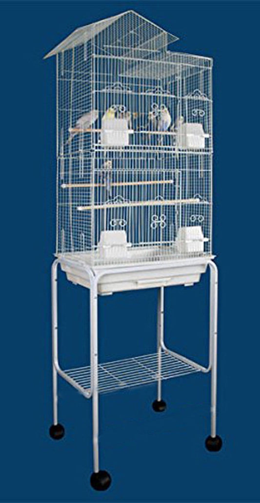 63" Large Bird Flight House Parrot Home with Removable Rolling Stand Breeding Travel Cage with Side Nesting Doors for Aviary Budgie Canary Parakeet Cockatiel Lovebird Finches Animals & Pet Supplies > Pet Supplies > Bird Supplies > Bird Cages & Stands Mcage   