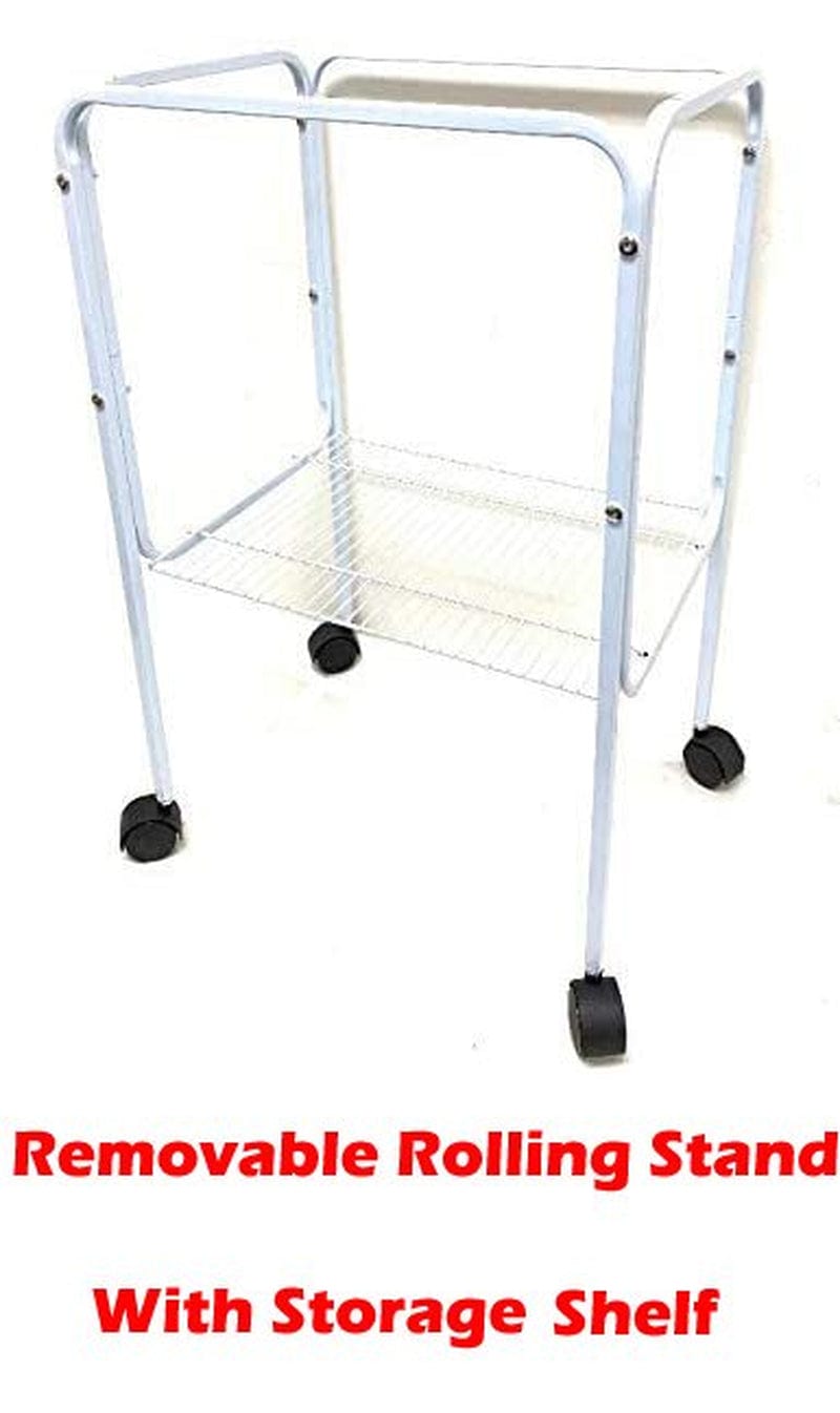 63" Large Bird Flight House Parrot Home with Removable Rolling Stand Breeding Travel Cage with Side Nesting Doors for Aviary Budgie Canary Parakeet Cockatiel Lovebird Finches Animals & Pet Supplies > Pet Supplies > Bird Supplies > Bird Cages & Stands Mcage   