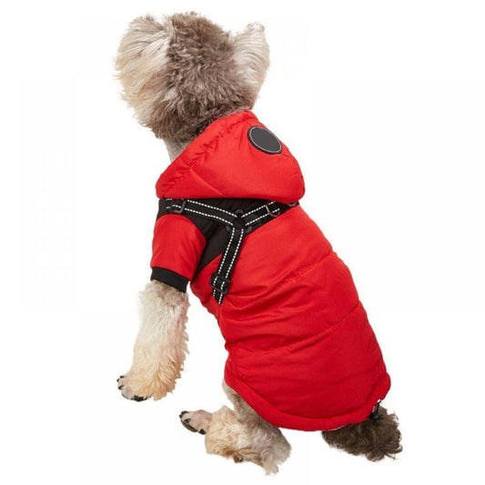 Waterproof Dog Winter Jackets,Cold Weather Dog Coats with Harness ,Easy Walking & Soft Warm Sports Clothes Apparel for Medium Large Dogs Animals & Pet Supplies > Pet Supplies > Dog Supplies > Dog Apparel 794574139 XXL Red 