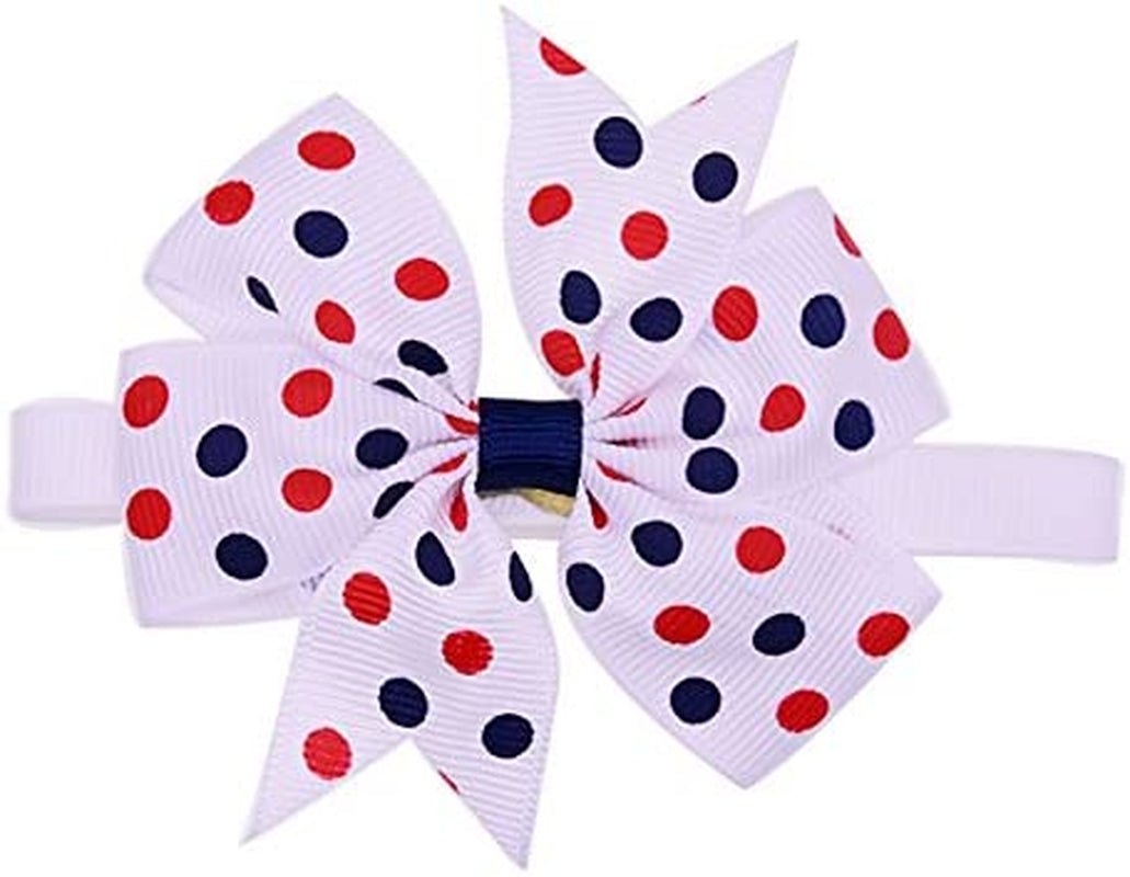 Spring Summer Dog Bow Ties 3.2" Bow Butterfly Pet Collar Accessories Dog Ties Collar Fit for Small and Middle Size Pet (Polka Dot Pinwheel) Animals & Pet Supplies > Pet Supplies > Dog Supplies > Dog Apparel Masue pets   