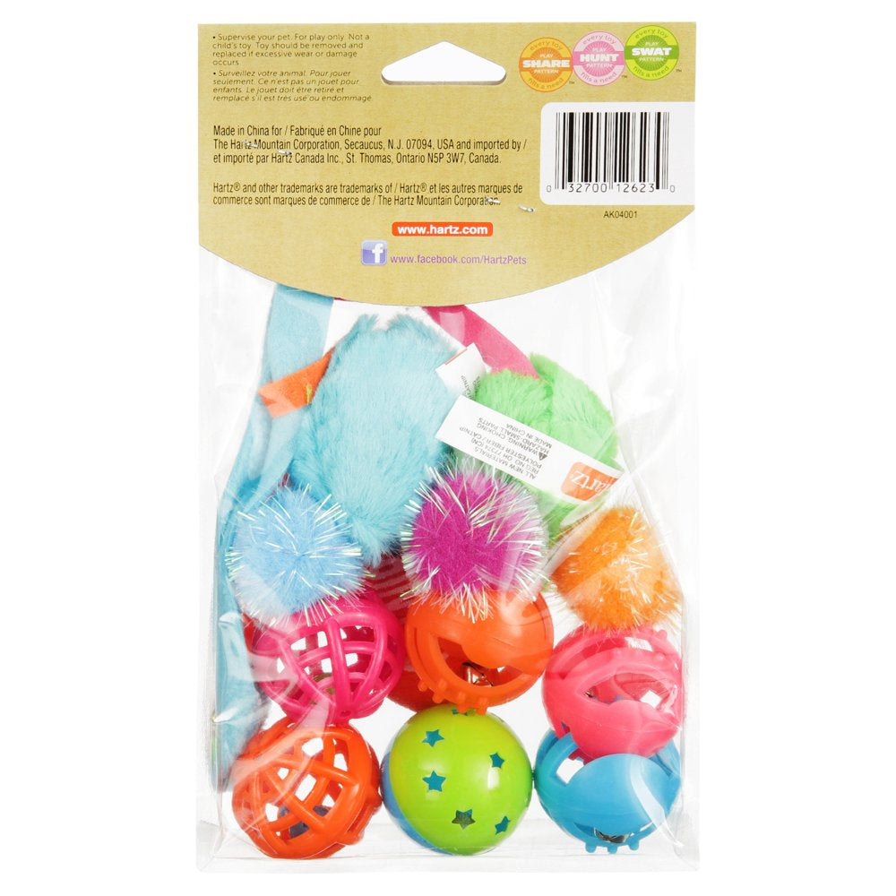 Hartz Just for Cats Cat Toy Variety Pack, 13 Count Animals & Pet Supplies > Pet Supplies > Cat Supplies > Cat Toys Hartz Mountain Corp   