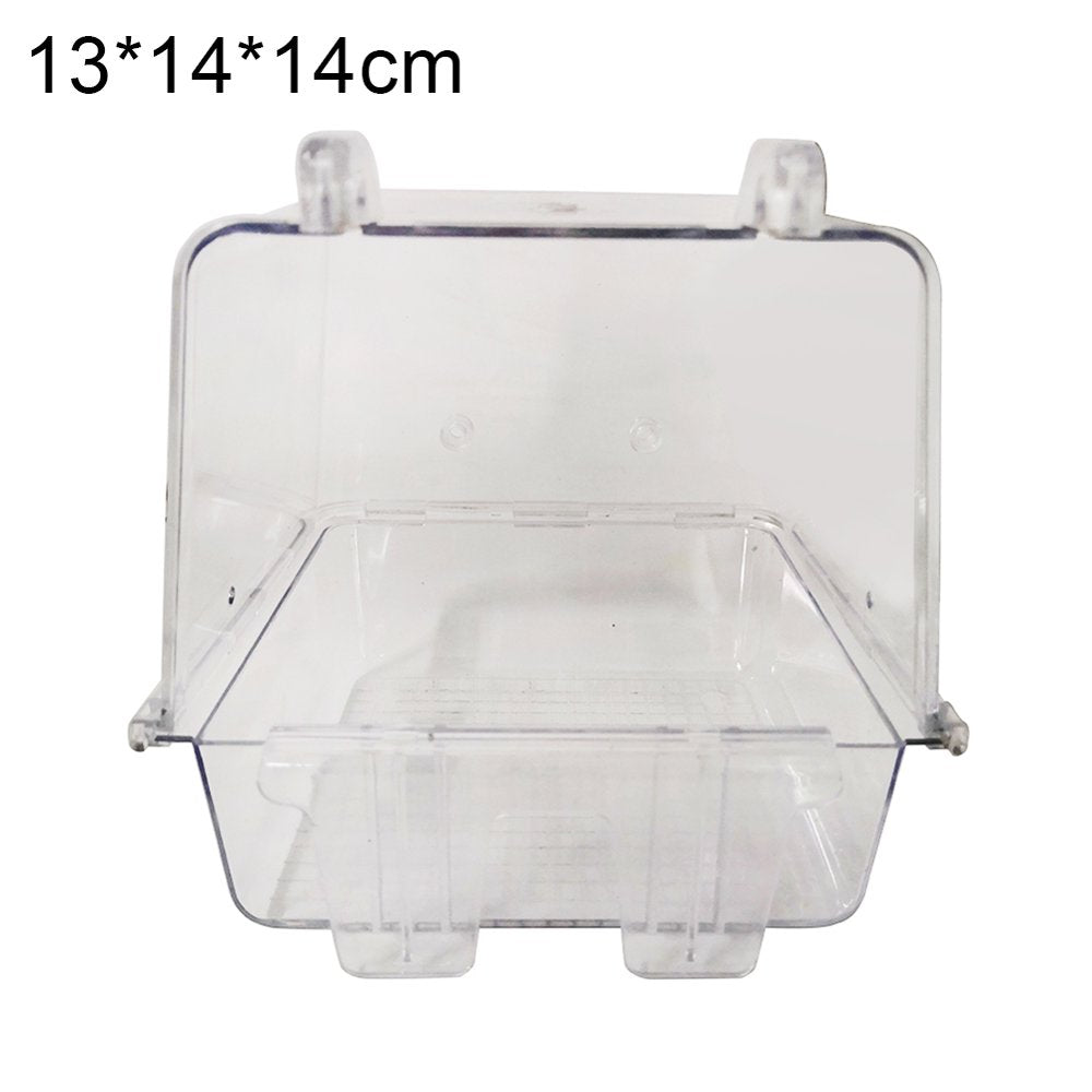 Visland Hanging Cage Mounted Bird Bath Box for Cage Parrot Hanging Bathtub Shower Box Cage Accessory for Small Birds Budgies Lovebirds Canary Animals & Pet Supplies > Pet Supplies > Bird Supplies > Bird Cage Accessories Visland   