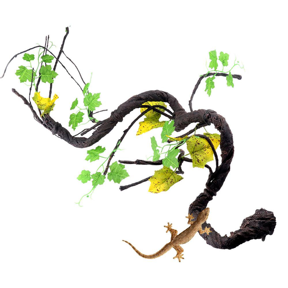 Fovolat Reptile Climbing Vines Plastics Jungle Vines Branches Pet Tank Habitat Terrarium Decor for Geckos Hermit Crabs Snakes and More Reptile Perched Competent Animals & Pet Supplies > Pet Supplies > Small Animal Supplies > Small Animal Habitat Accessories Fovolat Section A  