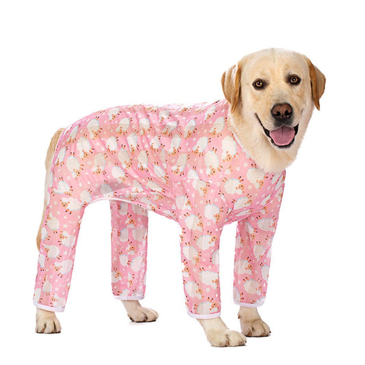 BT Bear Dog Summer Jumpsuit,Pjs Camouflage Printing Sunscreen Cooling Dog Onesie Chilly Jumpsuit Shirt Anti-Hair Apparel for Medium Large Dogs Pink 38 Animals & Pet Supplies > Pet Supplies > Dog Supplies > Dog Apparel BT Bear 38# Pink 