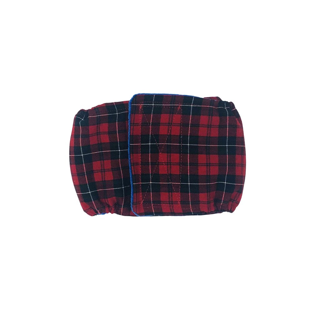 Barkertime Red Plaid Washable Dog Belly Band Male Wrap - Made in USA Animals & Pet Supplies > Pet Supplies > Dog Supplies > Dog Diaper Pads & Liners Barkertime XXL  