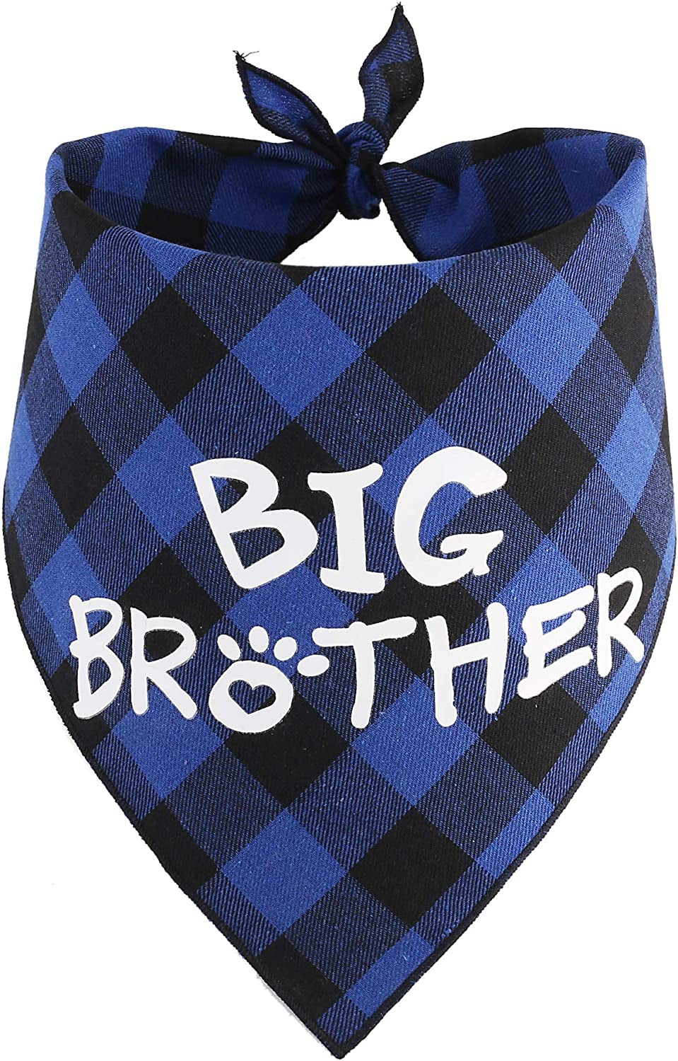 JPB Big Brother Dog Bandana,Buffalo Plaid Pet Pregnancy Announcement Scarf Animals & Pet Supplies > Pet Supplies > Dog Supplies > Dog Apparel JPB   