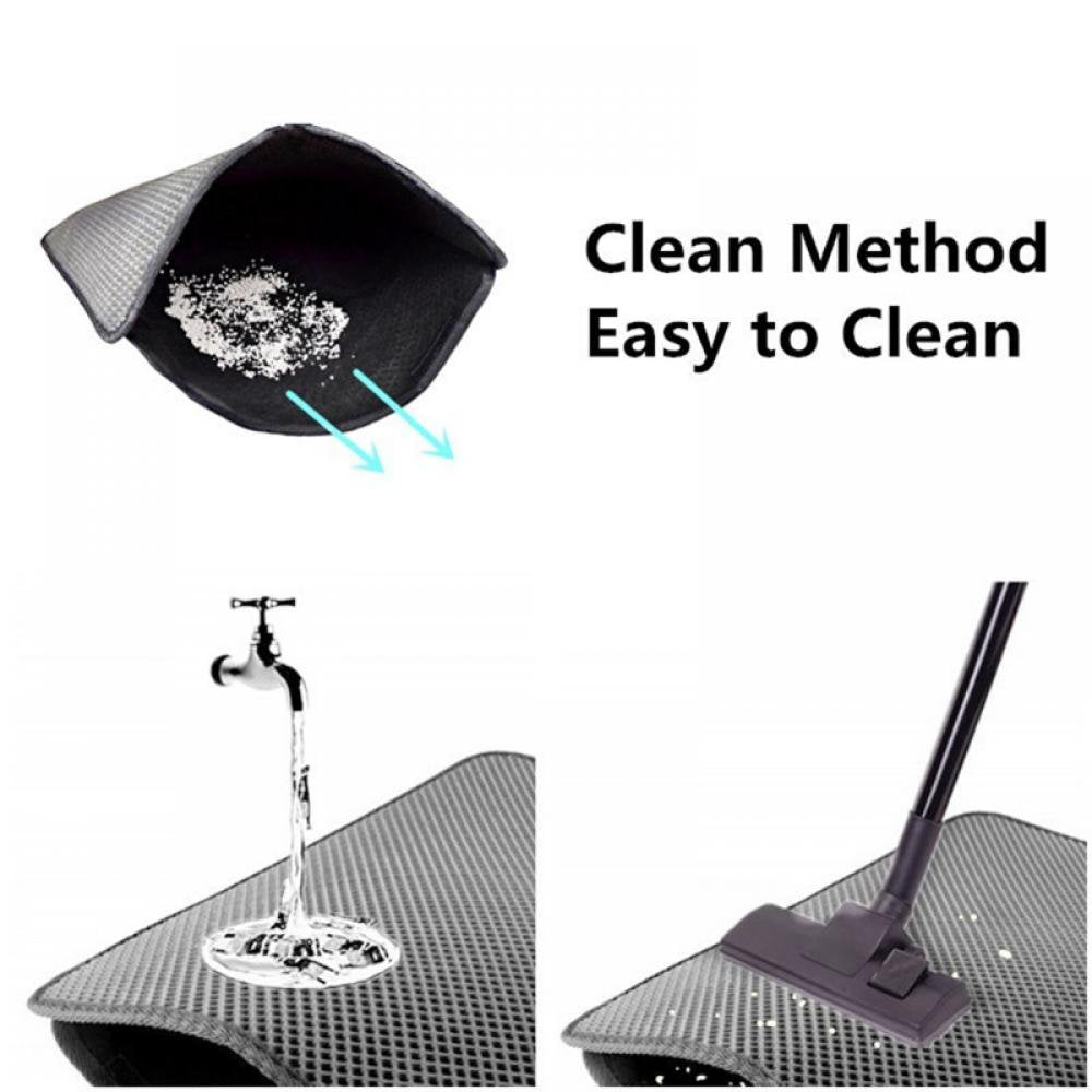 Double-Layer Cat Litter Mat, Kitty Litter Trapping Mat, Litter Box Rug Carpet, Honeycomb Double Layer, Urine Waterproof, Easy Clea Animals & Pet Supplies > Pet Supplies > Cat Supplies > Cat Litter Box Mats DINGCHENG   