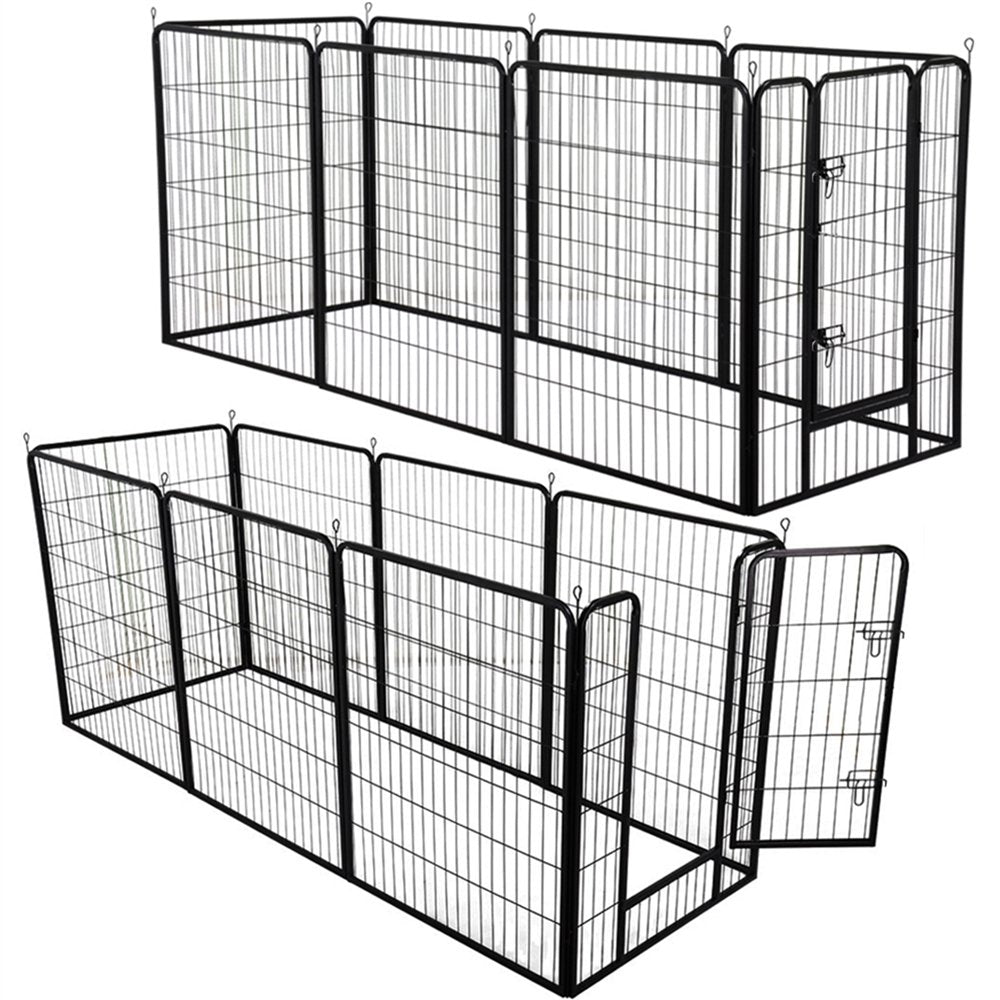 Easyfashion Heavy Duty Indoor and Outdoor Black Dog Playpen, 16 Panels Animals & Pet Supplies > Pet Supplies > Dog Supplies > Dog Kennels & Runs Easyfashion   