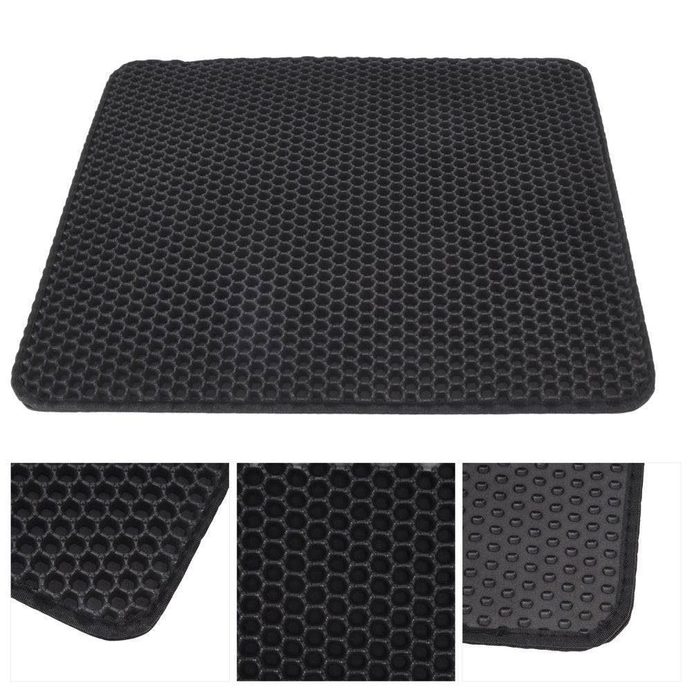 Cat Litter Pad, Less Waste Cat Litter Mat for Cat Litter Box Black Animals & Pet Supplies > Pet Supplies > Cat Supplies > Cat Litter Box Mats Knifun   