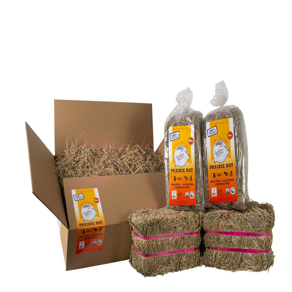 Grandpa'S Best Certified Organic Prairie Grass Hay Mini Bale for Small Animals - 40Oz Animals & Pet Supplies > Pet Supplies > Small Animal Supplies > Small Animal Food Grandpa's Best LLC   