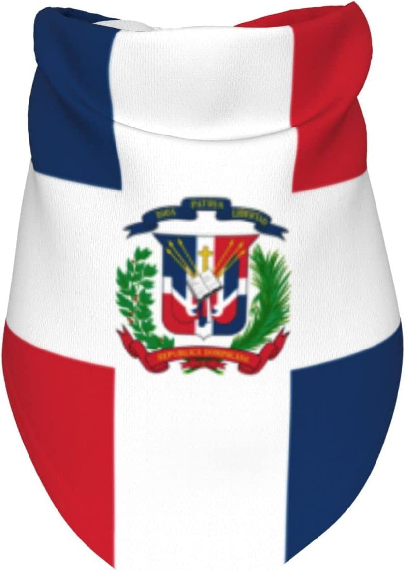 Flag of the Dominican Republic Pet Dog and Cat Decorative Triangle Scarf,Dog Bandana,Breathable and Stain Resistant. Animals & Pet Supplies > Pet Supplies > Dog Supplies > Dog Apparel ZALTAS   