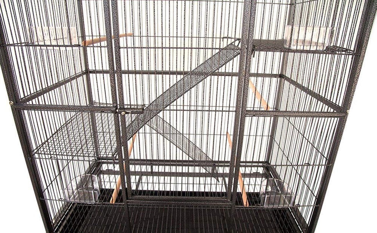 64" Extra Large 4-Tiers Small Animal Critter House Habitat Cage with Narrow 1/2-Inch Wire Spacing for Guinea Pig Ferret Chinchilla Sugar Glider Rats Mice Hamster Hedgehog Gerbil Animals & Pet Supplies > Pet Supplies > Small Animal Supplies > Small Animal Habitats & Cages Mcage   