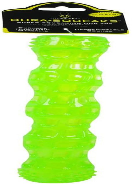 Hyper Pet Durasqueaks Dog Toy Stick and Dog Chews, Squeaky Ball Stick for Interactive Play, Medium, Green