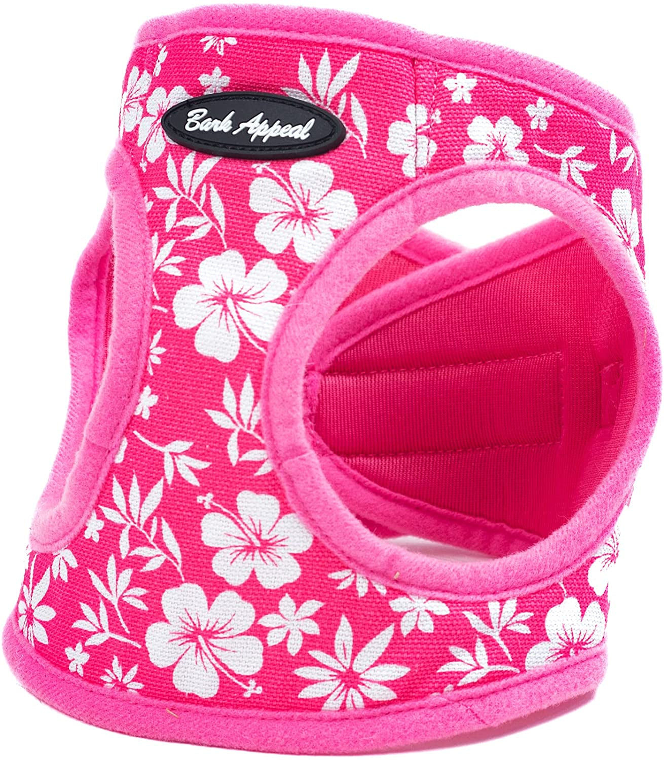 Bark Appeal Step-In Dog Harness, Mesh Step in Dog Vest Harness for Small & Medium Dogs, Non-Choking with Adjustable Heavy-Duty Buckle for Safe, Secure Fit – (Small, Pink) Animals & Pet Supplies > Pet Supplies > Dog Supplies > Dog Apparel Bark Appeal Pink Hibiscus X-Large 