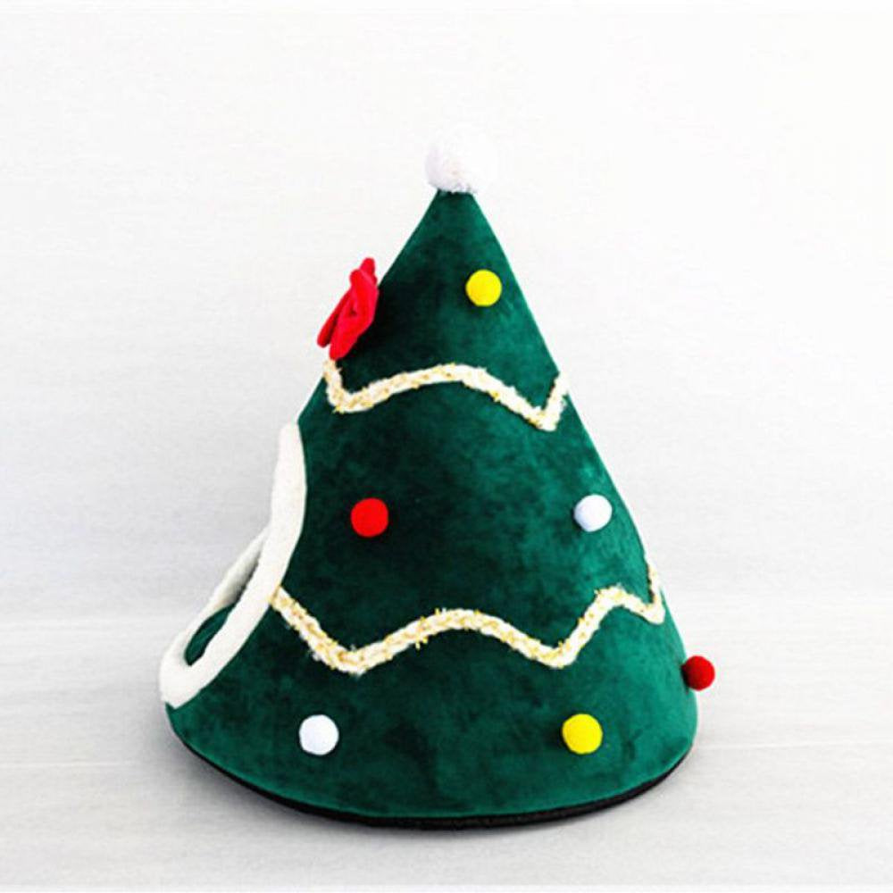 Christmas Tree Shape Pet Dog Cat Cave House Sleeping Bed Half Closed Christmas Warm Soft Winter Cats Dog Cage Bed Xmas Gift Animals & Pet Supplies > Pet Supplies > Cat Supplies > Cat Beds Vision   