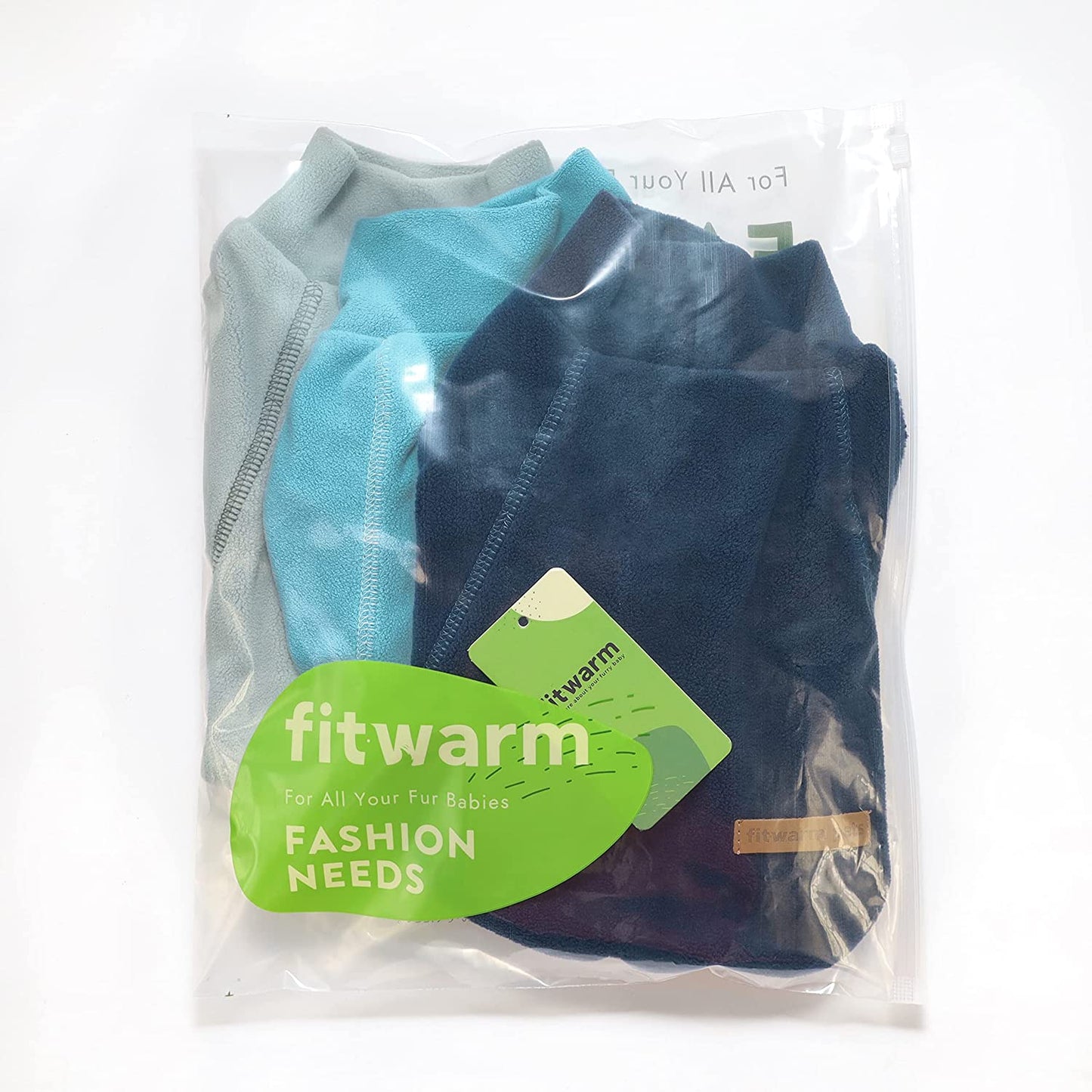 Fitwarm 3 Pack Classic Fleece Dog Sweater, Turtleneck Dog Sweatshirt, Dog Winter Clothes for Small Dogs Boy Girl, Pet Pullover Jumper, Cat Apparel, Blue, Grey, Navy, Small Animals & Pet Supplies > Pet Supplies > Dog Supplies > Dog Apparel Fitwarm   