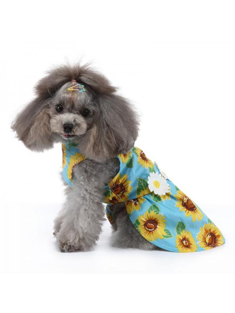 Flower Dog Dress for Pet Clothes Birthday Party Doggie Sundress Puppy Lace Clothes Animals & Pet Supplies > Pet Supplies > Dog Supplies > Dog Apparel Naturalour   