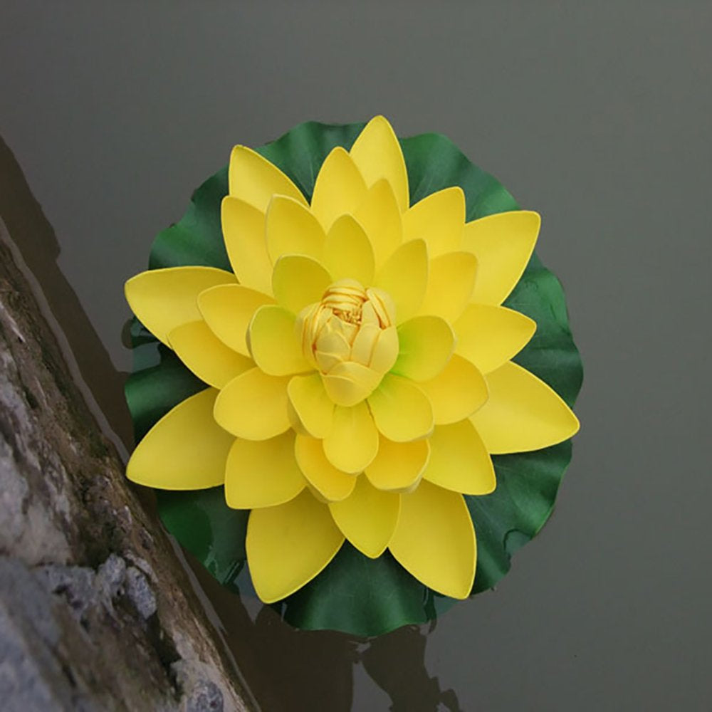 Skys Artificial Lotus Flower Fake Floating Water Lily Garden Pond Fish Tank Decor Animals & Pet Supplies > Pet Supplies > Fish Supplies > Aquarium Decor Skys   