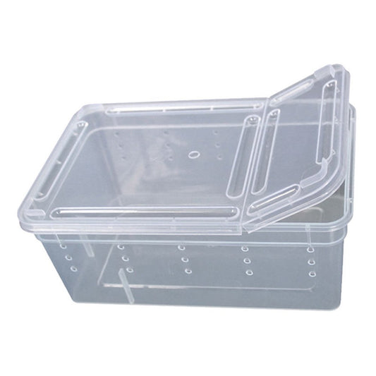 Naturegr Transparent Plastic Amphibian Insect Reptile Breeding Box Transport Feeding Case