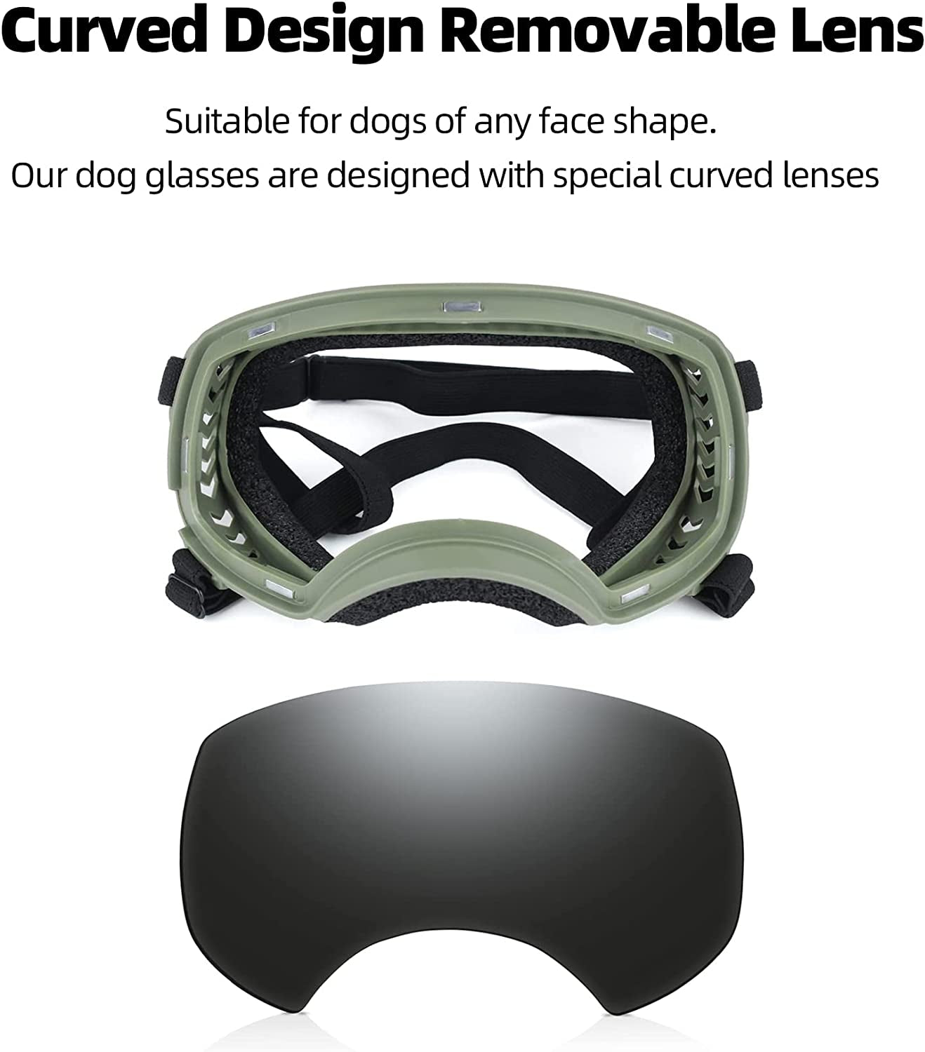 SLDPET Dog Glasses for Large Breed Dog Goggles Dog UV Sunglasses Windproof Snowproof for Long Snout Dogs Mask with Soft Frame Adjustable Straps Black for Large/Medium Dogs (Black) Animals & Pet Supplies > Pet Supplies > Dog Supplies > Dog Apparel SLDPET   