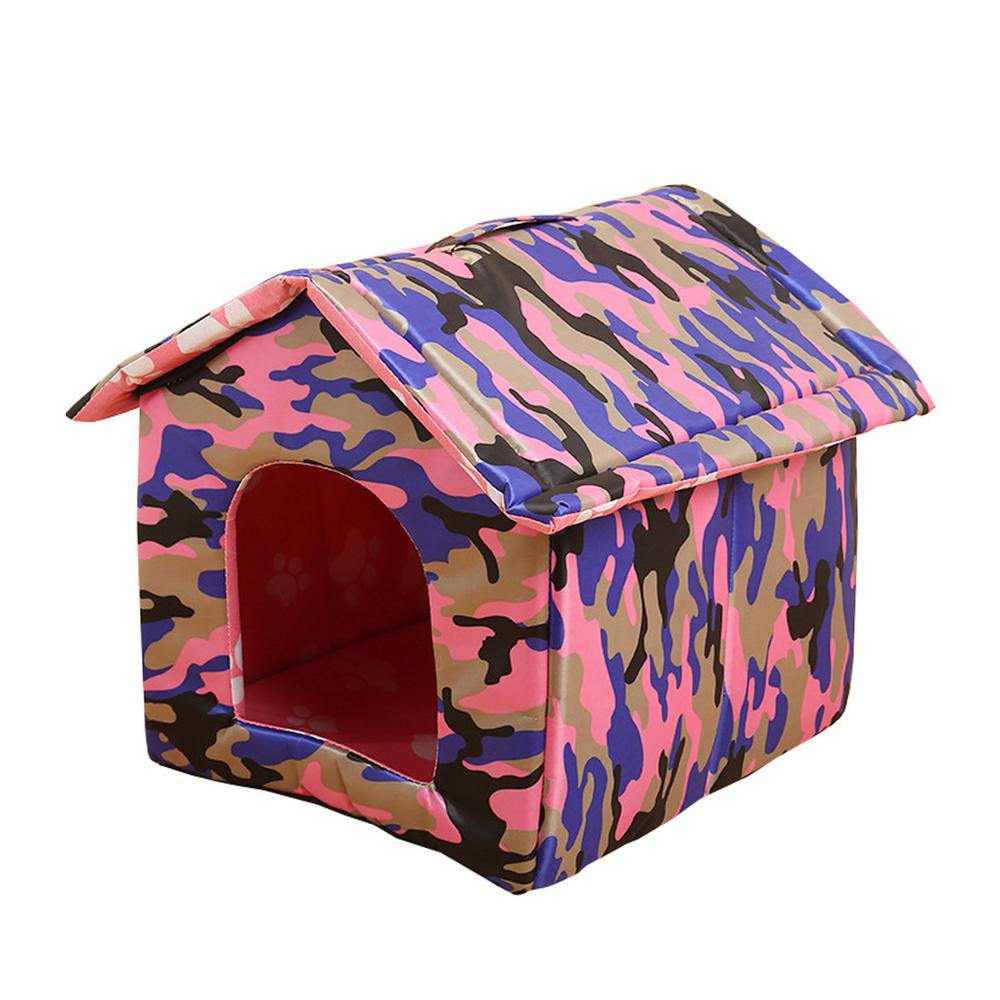 Bellanny Cat Houses for Outdoor Cats, Waterproof Cat House Shelter, Dog Houses Small Dogs Pets House Outdoor Cat Houses for Cats Outdoor Stray Cats Excitement Animals & Pet Supplies > Pet Supplies > Dog Supplies > Dog Houses Bellanny B: Camouflage Red M  