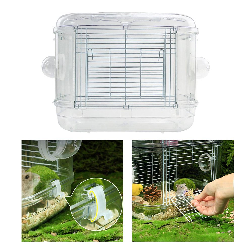 Portable Hamster Cage Breathable Habitat for Chinchilla Mouse Small Animals Animals & Pet Supplies > Pet Supplies > Small Animal Supplies > Small Animal Habitats & Cages SunniMix   