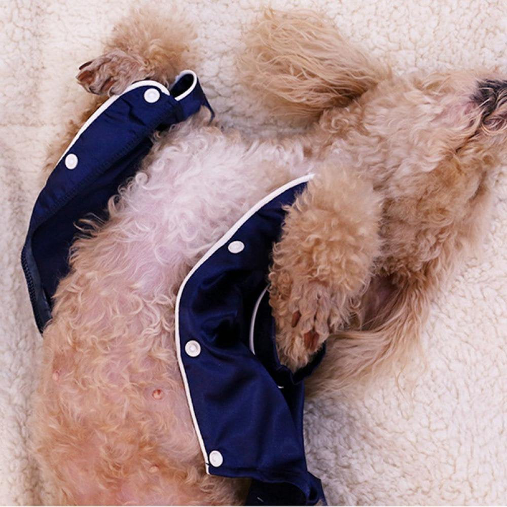 Pet Cat Dog Pajamas Soft Silk Clothes Apparel Small Puppy Jumpsuit Sleepwear,Dark Blue Color,S Size Animals & Pet Supplies > Pet Supplies > Dog Supplies > Dog Apparel Echenor   