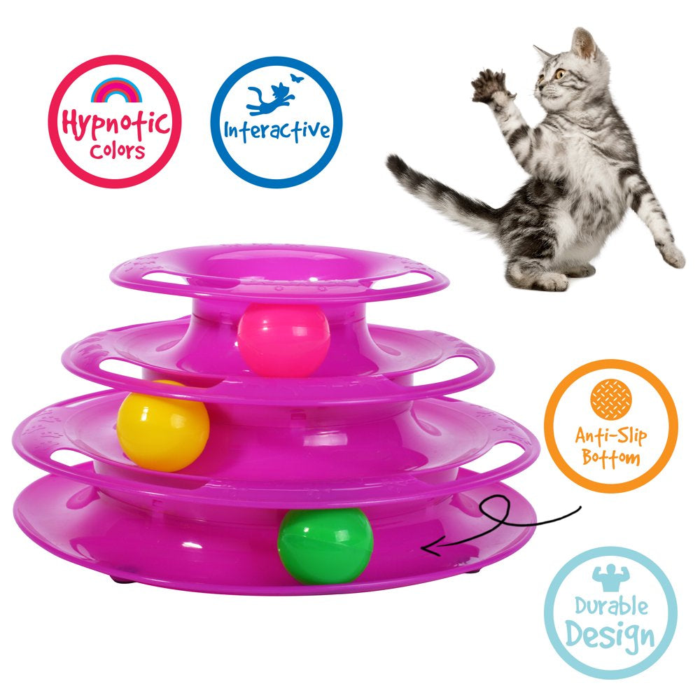 Pet Zone Busy Ball Three Tier Cat Tower Interactive Cat Toy Animals & Pet Supplies > Pet Supplies > Cat Supplies > Cat Toys Pet Zone   