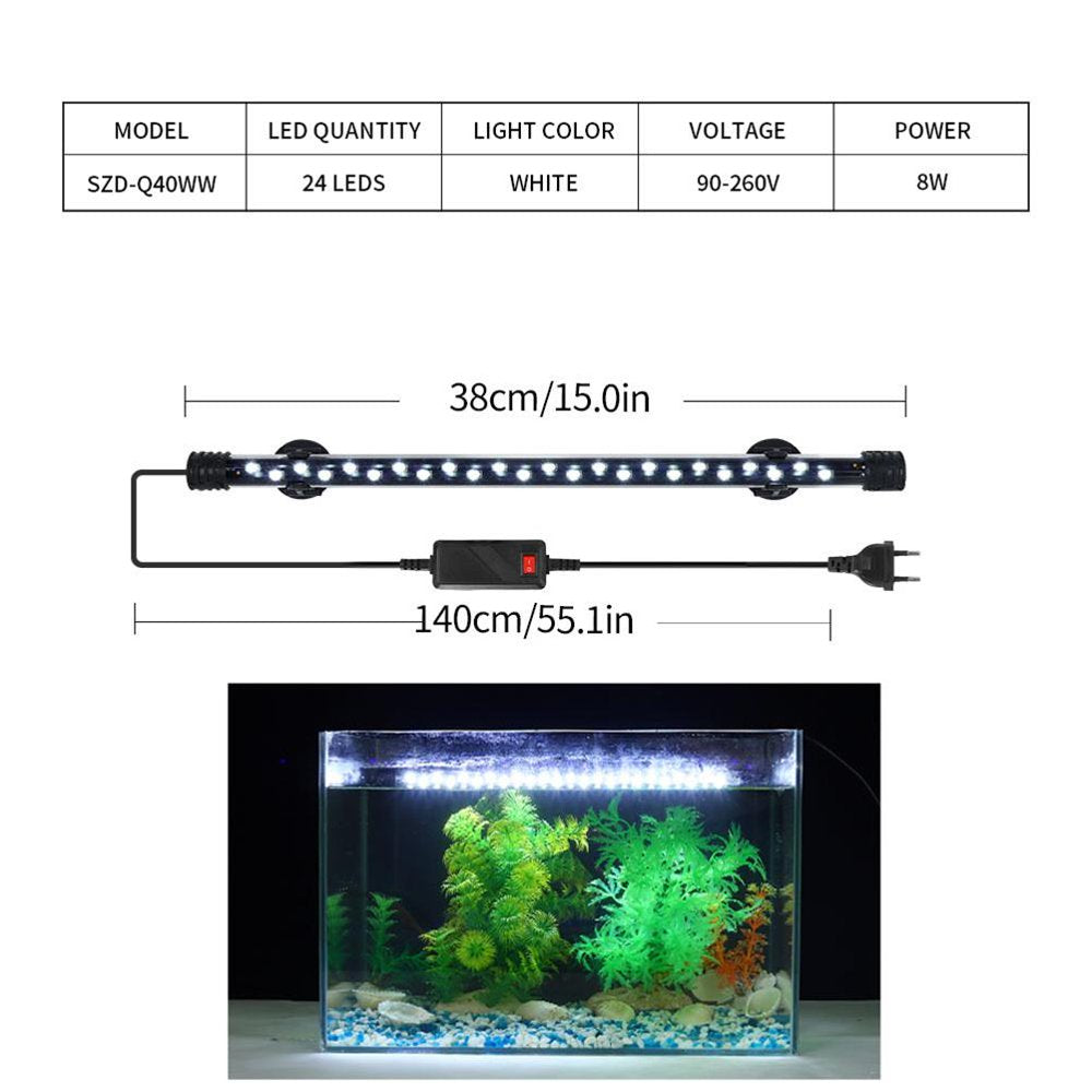 Aquarium Lamp Submersible Fish Tank Light Underwater LED Lighting for Fish Tank Animals & Pet Supplies > Pet Supplies > Fish Supplies > Aquarium Lighting ABIDE   