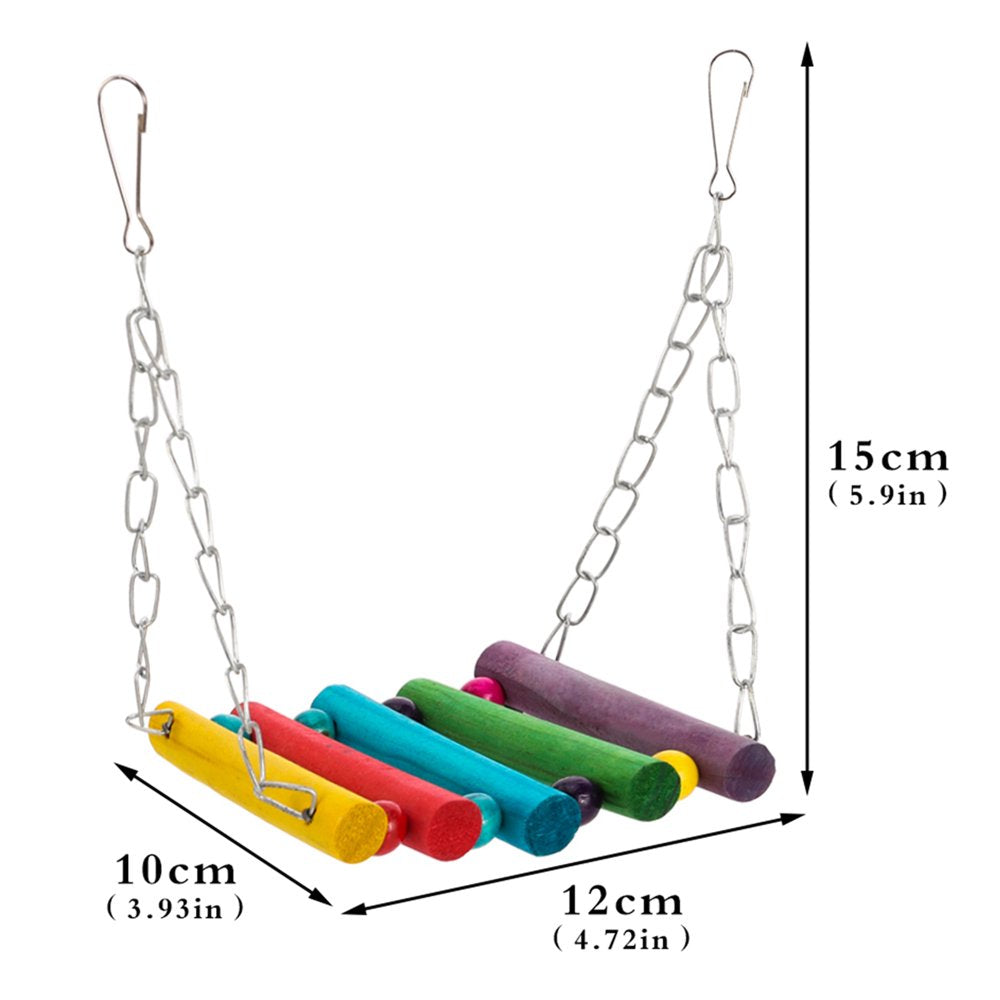 PWFE 8-Pack Bird Toys Parrots Cage Toys Hanging Swing Shredding Chewing Perches Parrot Toy for Finches,(Multicolor) Animals & Pet Supplies > Pet Supplies > Bird Supplies > Bird Toys PWFE   