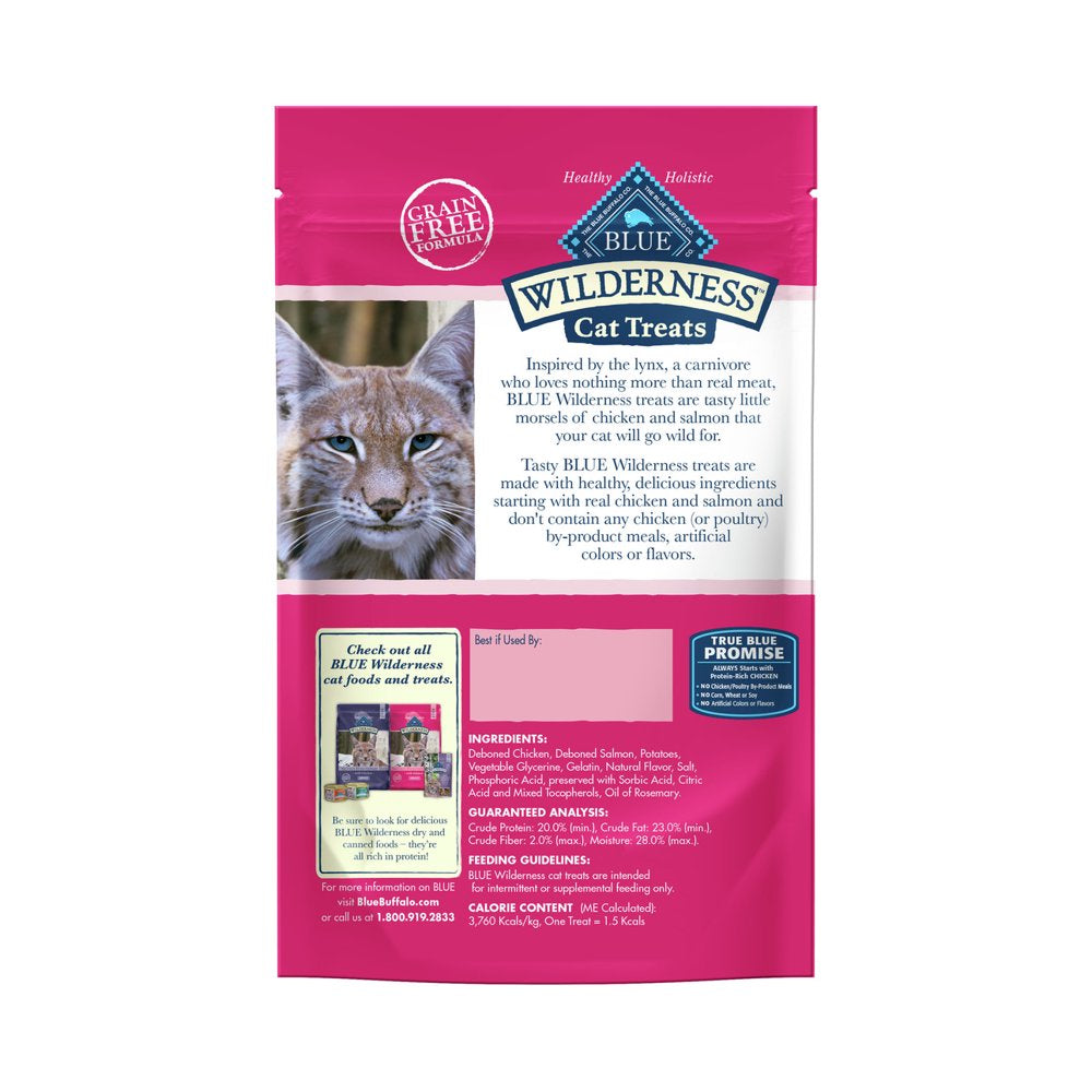 Blue Buffalo Wilderness Chicken & Salmon Flavor Soft Treats for Cats, Grain-Free, 2 Oz. Bag Animals & Pet Supplies > Pet Supplies > Cat Supplies > Cat Treats Blue Buffalo   