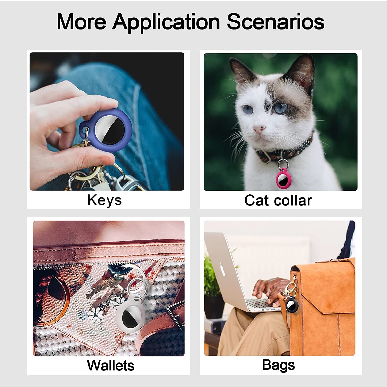 SPGUARD Hard PC Keychain for Airtag,Secure Air Tag Lock Key Ring,Protective Holder Tracker Finder for Luggage,Keys,Pet Collar Electronics > GPS Accessories > GPS Cases SPGUARD   