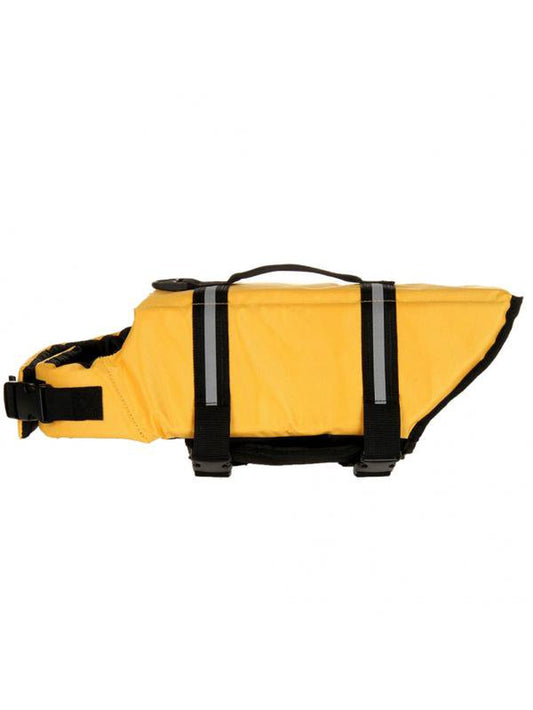 Dog Life Jacket Adjustable Dog Lifevest Swimsuit Safety Vest Apparel Lifesaver Preserver Coat for Small Medium Large Puppy with Handle Reflective for Swimming and Boating Animals & Pet Supplies > Pet Supplies > Dog Supplies > Dog Apparel Naturalour XL Yellow 