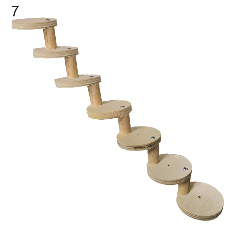 Walbest Hamster Ladder,1 Set Hamster Ladder High Stability Detachable Solid Climbing Stairs Birds Parrot Exercise Perches Stand for Home Use Animals & Pet Supplies > Pet Supplies > Bird Supplies > Bird Ladders & Perches Walbest 7 as show 