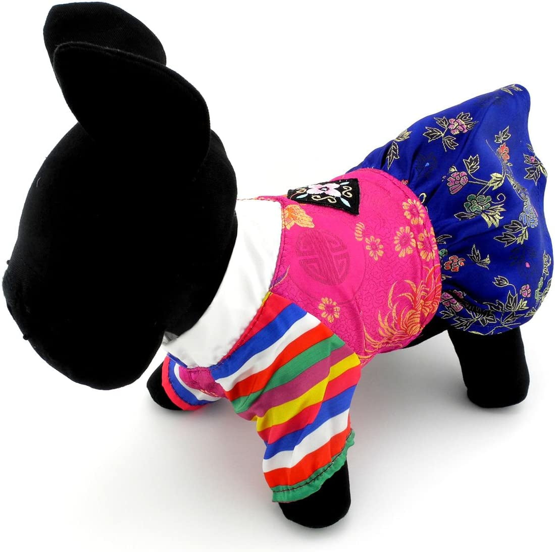 SELMAI Ethnic Dog Costume Korean Traditional Knot Pendant Norigae Hanbok Embroidery Silk Pet Clothes Outfit Color Dress for Small Puppies Large Cat Apparel Birthday Party Festival Celebration Girl XL Animals & Pet Supplies > Pet Supplies > Dog Supplies > Dog Apparel Pegasus   