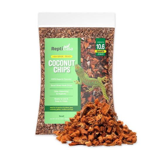 Repticasa Organic Coconut Chips Substrate Clean & Ready to Use for Reptiles, Snake, Tortoise, and Amphibian, Natural Fiber Free Husks, Clean Breeding and Bedding Flooring, Odor Absorbing – 10.6 Quarts Animals & Pet Supplies > Pet Supplies > Fish Supplies > Aquarium Gravel & Substrates ReptiCasa   