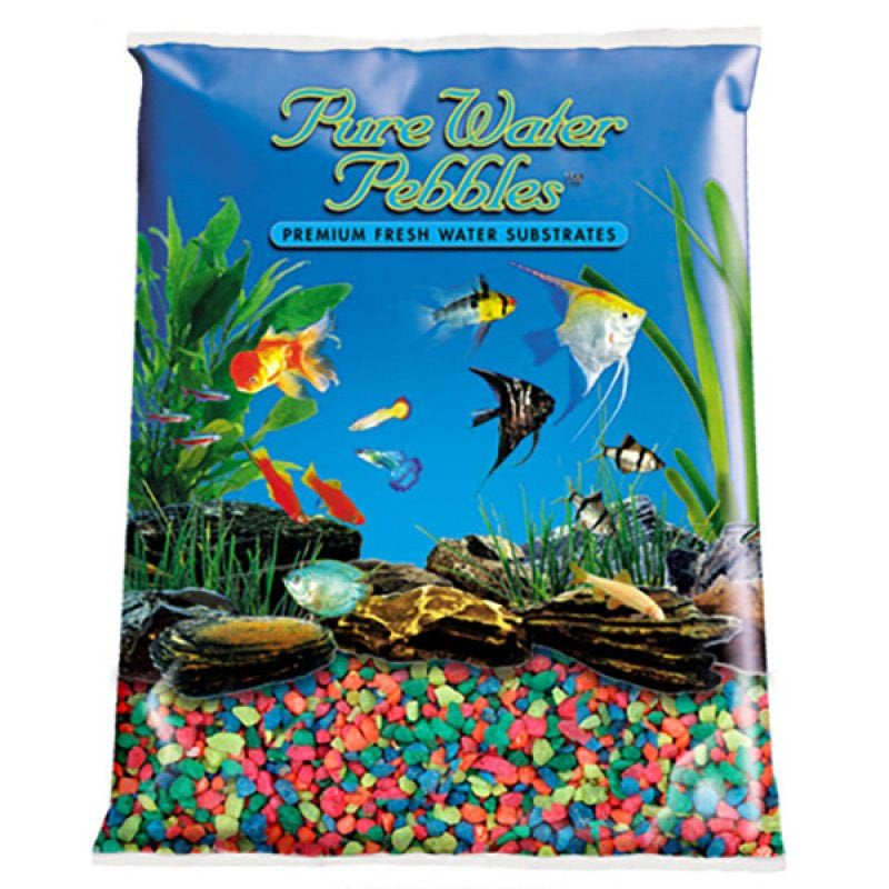 Pure Water Pebbles Aquarium Gravel - Neon Rainbow 5 Lbs (3.1-6.3 Mm Grain) Pack of 3 Animals & Pet Supplies > Pet Supplies > Fish Supplies > Aquarium Gravel & Substrates Pure Water Pebbles   