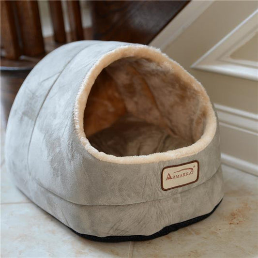 C18HHL-MH Armarkat Pet Bed Cat Bed 18 X 12 X 14 - Sage Green & Beige