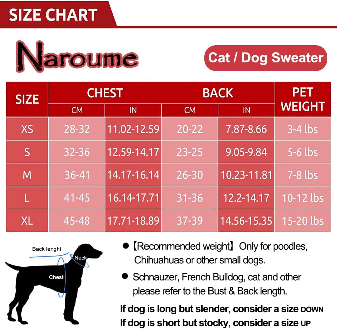 Dog Sweater for Small & Medium Dog,Warm Soft Flannel Heart Shape Dog Christmas Sweater for Puppy,Dog Cat Cold Weather Coats Vest,Xmas Apparel Clothes for Pets Animals & Pet Supplies > Pet Supplies > Dog Supplies > Dog Apparel Naroume   