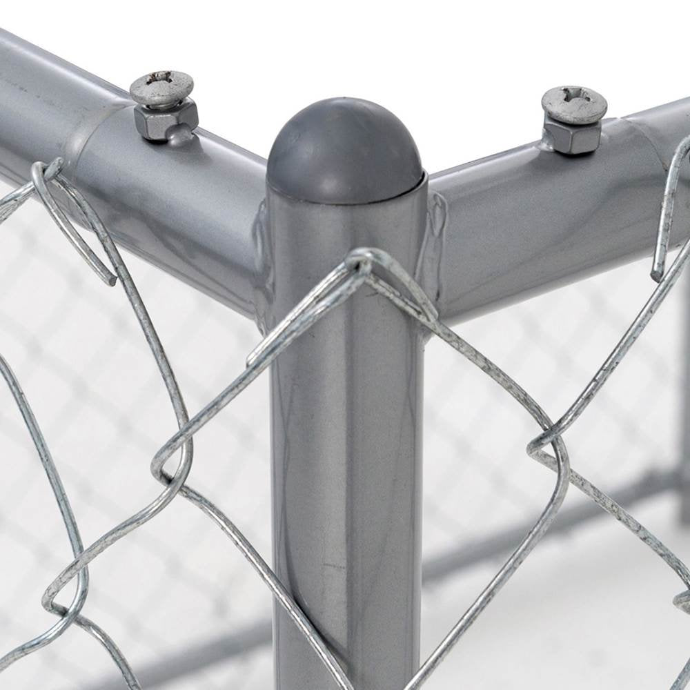 Lucky Dog Single-Door Chain Link Heavy Duty Outdoor Dog Kennel, Silver, 10'L X 5'W X 4'H, 2 Pack Animals & Pet Supplies > Pet Supplies > Dog Supplies > Dog Kennels & Runs Lucky Dog   