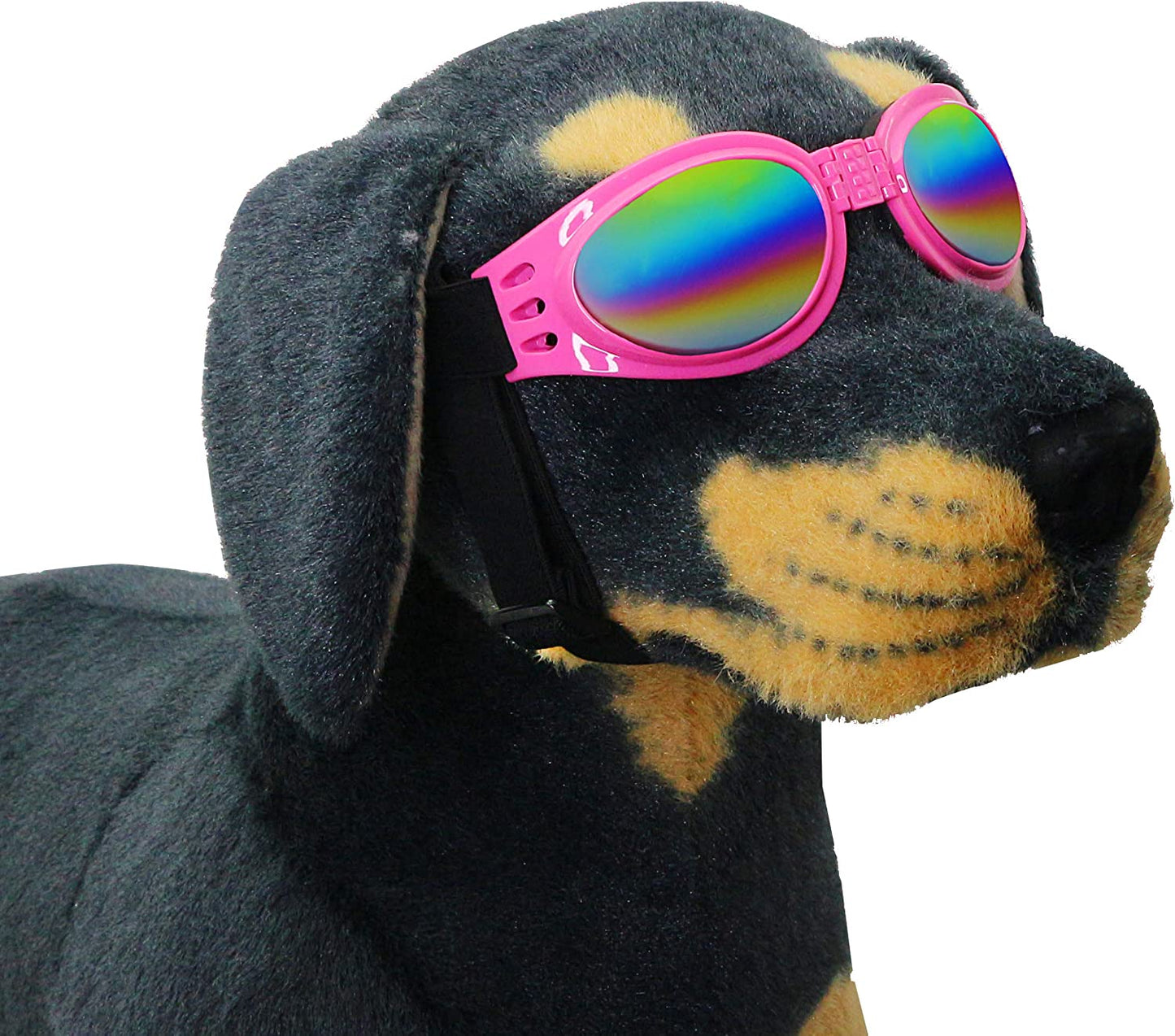 YAODHAOD Dog Sunglasses Dog Goggles Adjustable UV Protection Wind Protection Dust Protection Fog Protection Waterproof Pet Glasses for Medium Small Cats Dogs (Pink) Animals & Pet Supplies > Pet Supplies > Dog Supplies > Dog Apparel YAODHAOD   