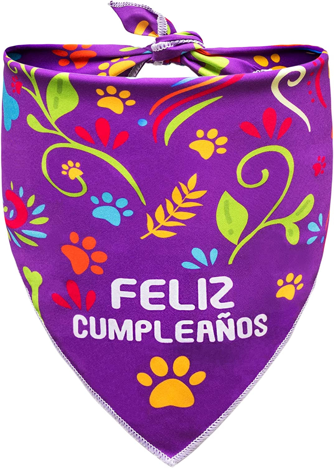 KOSONG Dog Bandanas for Small Medium Large Dogs Scarf - Premium Trendy Colorful and Durable Fabric for Birthday Dogs - Tie Dye Bandana Bibs Boy Girl (T-Green-S) Animals & Pet Supplies > Pet Supplies > Dog Supplies > Dog Apparel Song and Kong Purple Feliz-s Small 